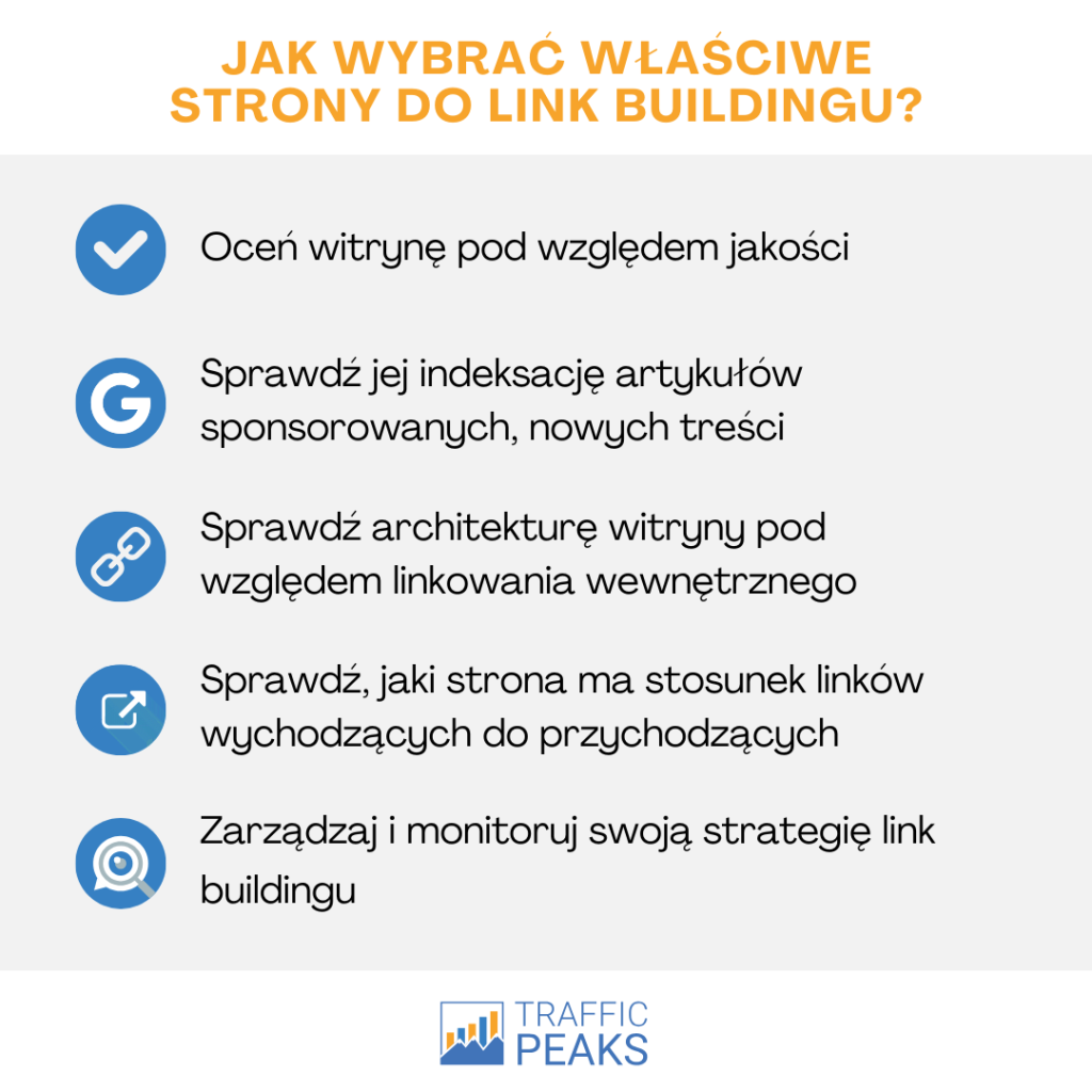 Jak wybrać właściwe strony do link buildingu